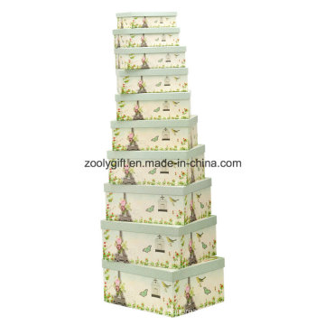 Customize Design Printing Paper Nesting Gift Storage Boxes